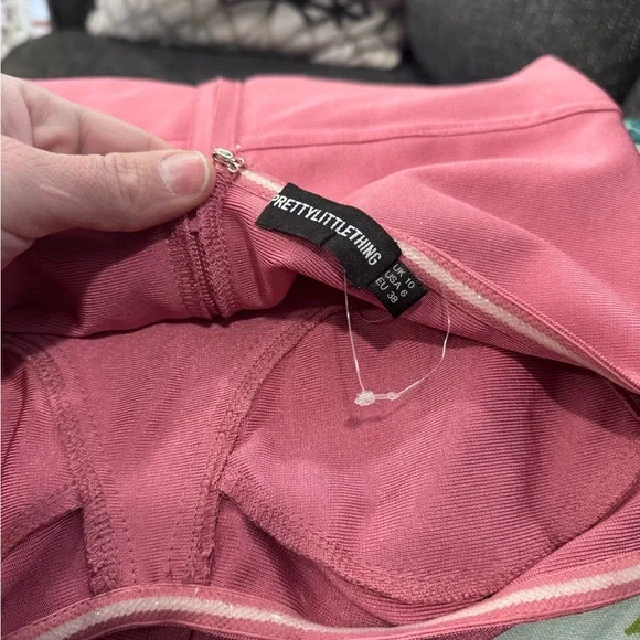 ROSE FRILL HEM BANDAGE MIDI DRESS - Picture 4 of 4